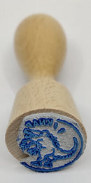 Beloningsstempel diameter 20 mm met houten handvat en GRATIS inktdoosje